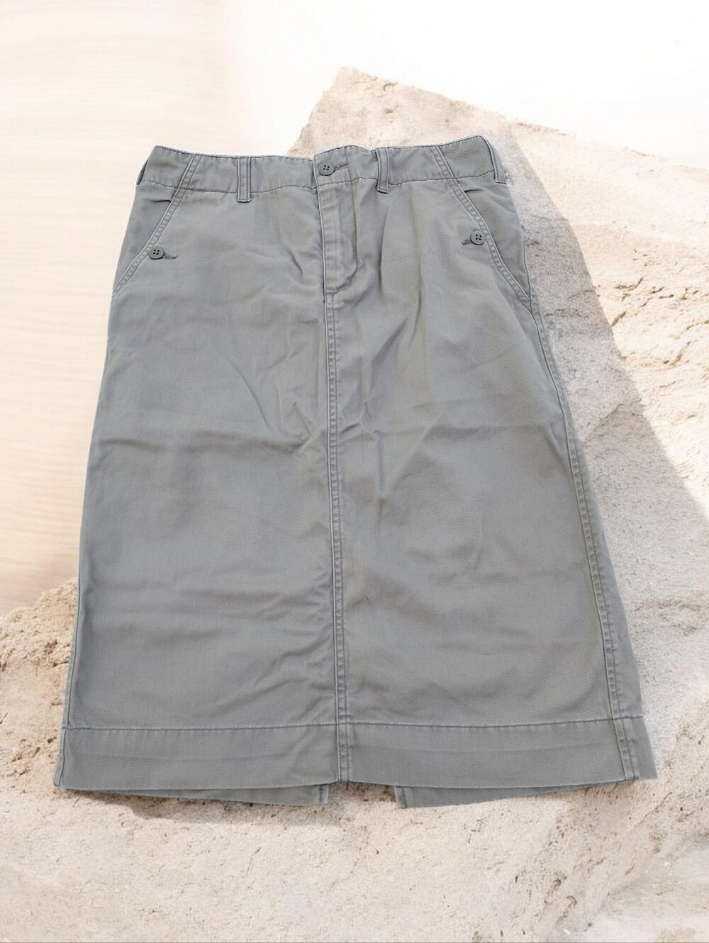 Vintage Ralph Lauren Khaki Skirt 8 100% Cotton
